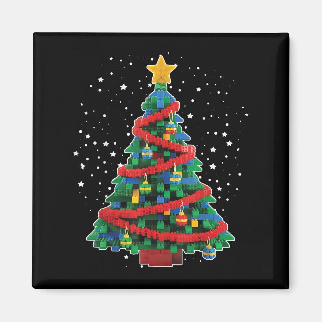 Aimant Bâtiment de l'Arbre de Noël Bâtiment Brick Christ (Devant)