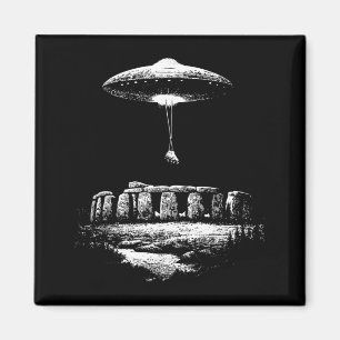 Aimant Bâtiment Ovni Stonehenge Théorie Alien Sci Fi Drôl