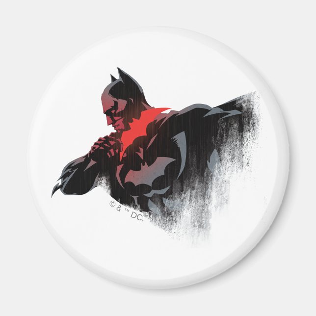 Aimant Batman Batarang cramoisi (Devant)