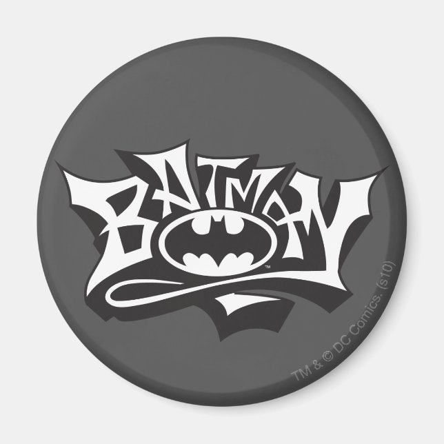 Aimant Batman | Logo du nom du graffiti (Devant)