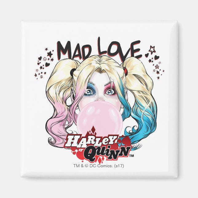 Aimant Batman | Mad Love Harley Quinn Chewing Bubble Gum (Devant)