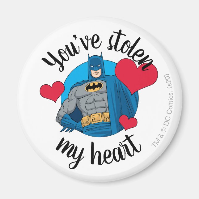Aimant Batman Valentine | Vous avez volé mon coeur (Devant)