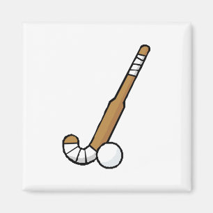 Aimant Bâton de hockey Brown de champ