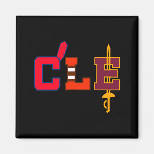 Aimant Bâtons de baseball de Cleveland Vintage Ohio Cle R