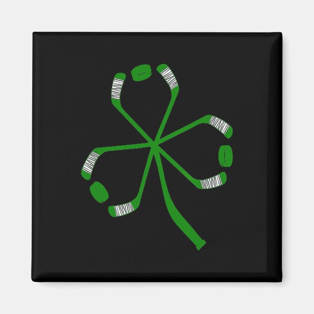 Aimant Bâtons de hockey sur glace de la Saint Patrick Sha (Devant)