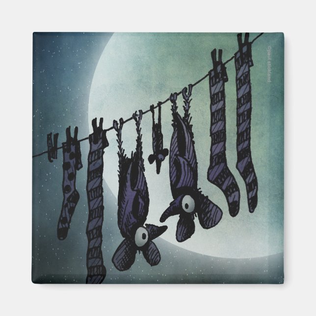 Aimant Bats à Pleines lunes amusants (Devant)