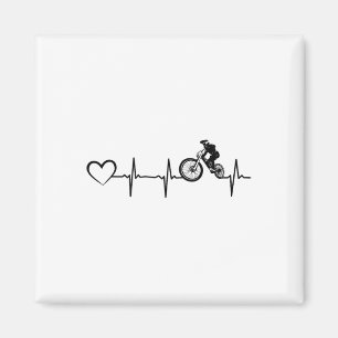 Aimant Battement de coeur de vélo cycliste cyclisme en de
