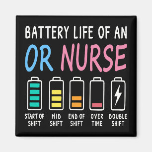 Aimant Batterie de vie d'un graphique d'humour d'infirmiè