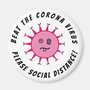 Aimant Battez le virus de Corona