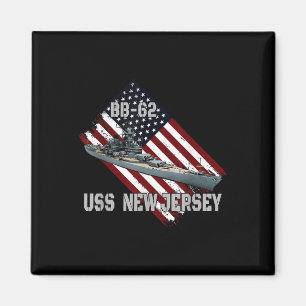 Aimant Battleship Uss New Jersey Bb-62 &amp; Combat Warsh