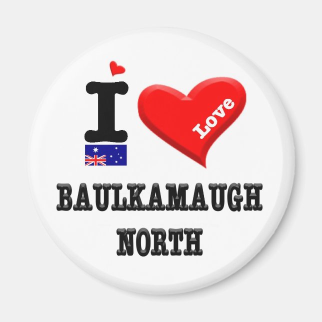 Aimant BAULKAMAUGH NORTH - I Love (Devant)