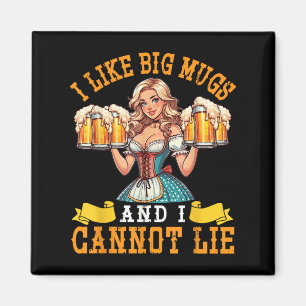 Aimant Bavaroise Beer Maiden J'Aime Les Grosses Mugs Et J