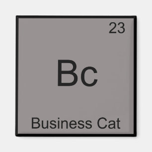 Aimant Bc - Chat d'affaires Symbole d'élément de chimie d