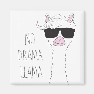 Aimant Be a No Drama Llama Art Cartoon Art