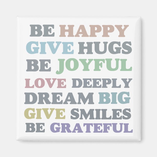 Aimant Be happy (Devant)