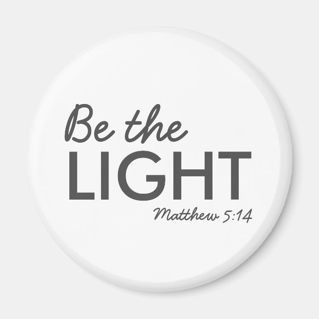 Aimant Be the Light | Matthew 5:14 Bible Verse Christian (Devant)