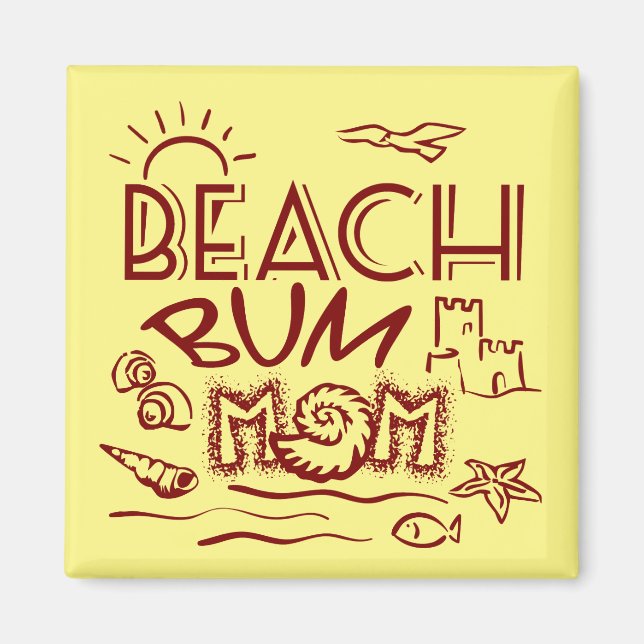 Aimant Beach Bum Mum (Devant)