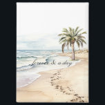 Aimant Beach Ocean Palm Tree Mariage<br><div class="desc">Beach Ocean Palm Tree Mariage</div>
