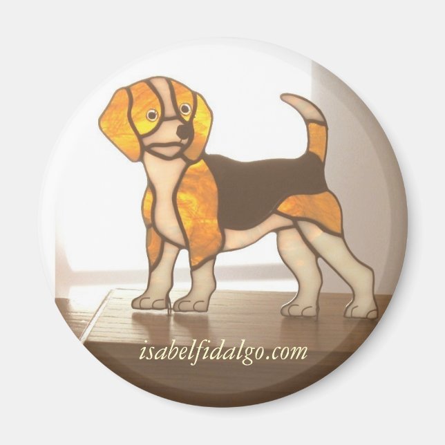 Aimant beagle2, isabelfidalgo.com (Devant)