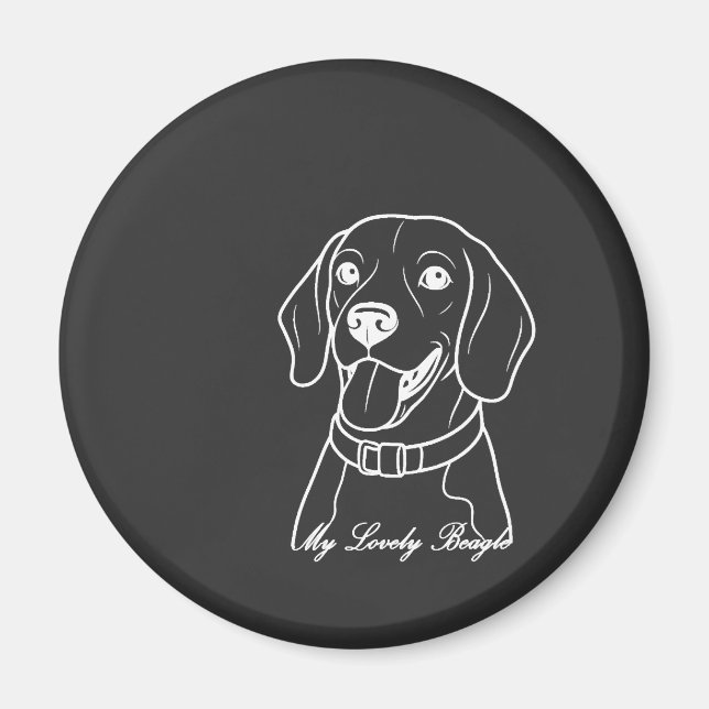 Aimant Beagle adorable (Devant)