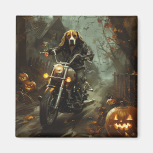 Aimant Beagle équitation moto Halloween effroi
