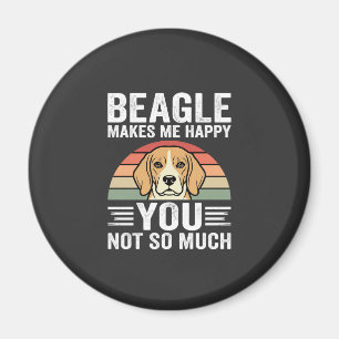 Aimant Beagle Me Rend Heureux Amateur De Chien