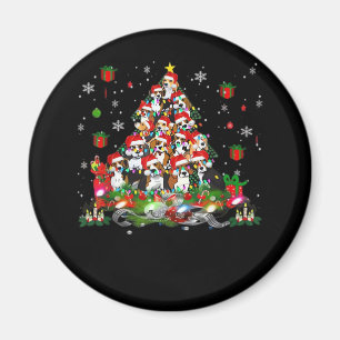 Aimant Beagle Noël Drôle Tee - shirt Beagle Xmas Tree Chi