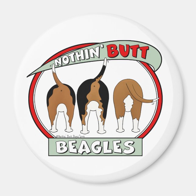 Aimant Beagle Nothin' Butt (Devant)