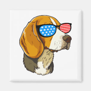 Aimant Beagle patriotique