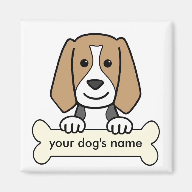 Aimant Beagle personnalisé (Devant)