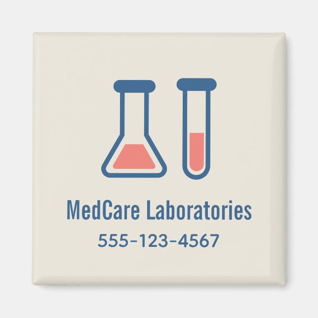 Aimant Beaker & Test Tube Science Themed (Devant)