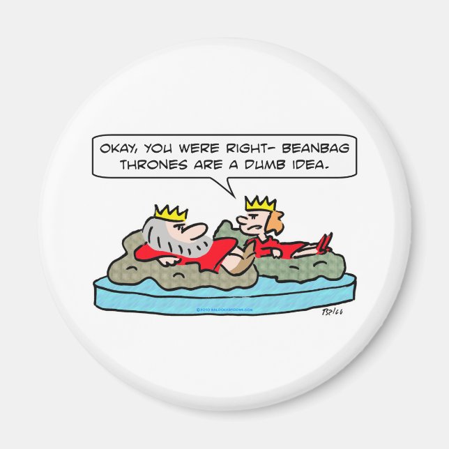 Aimant beanbag trône roi reine (Devant)