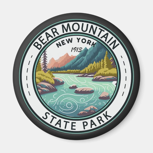 Aimant Bear Mountain State Park New York Badge (Devant)