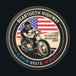 Aimant Beartooth Highway Toutes les routes américaines Mo<br><div class="desc">Beartooth Highway fait dans un emblème vintage,  de style en détresse. Il s'agit d'une célèbre route américaine qui se trouve dans le Wyoming et le Montana.</div>