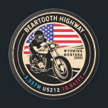 Aimant Beartooth Highway Toutes les routes américaines Mo<br><div class="desc">Beartooth Highway fait dans un emblème vintage,  de style en détresse. Il s'agit d'une célèbre route américaine qui se trouve dans le Wyoming et le Montana.</div>