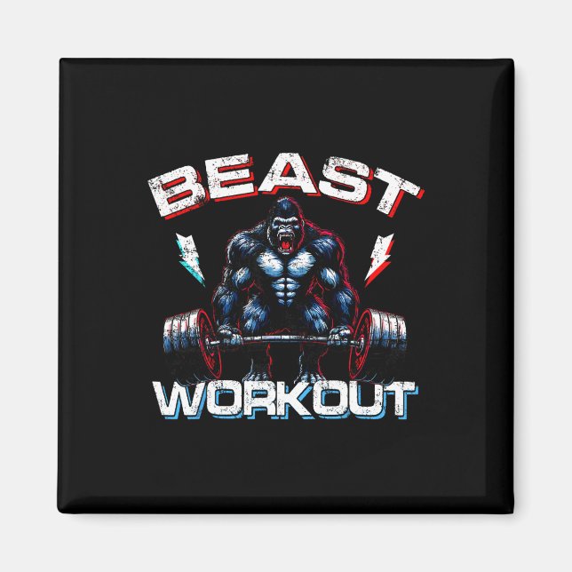 Aimant Beast Silverback Deadlift Gym plaisanteries Gorill (Devant)