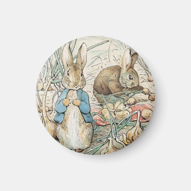 Aimant Beatrix Potter Peter Rabbit et Benjamin Bunny (Devant)