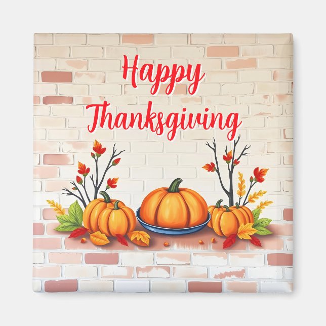 Aimant Beau Bon thanksgiving populaire Automne (Devant)