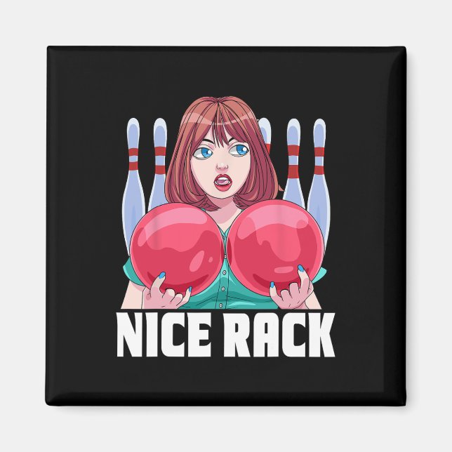 Aimant Beau Bowler 10 broches Nice Rack Bowling (Devant)
