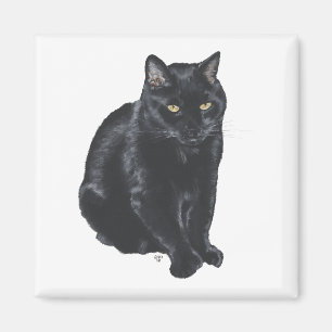 Aimant Beau Chat Noir