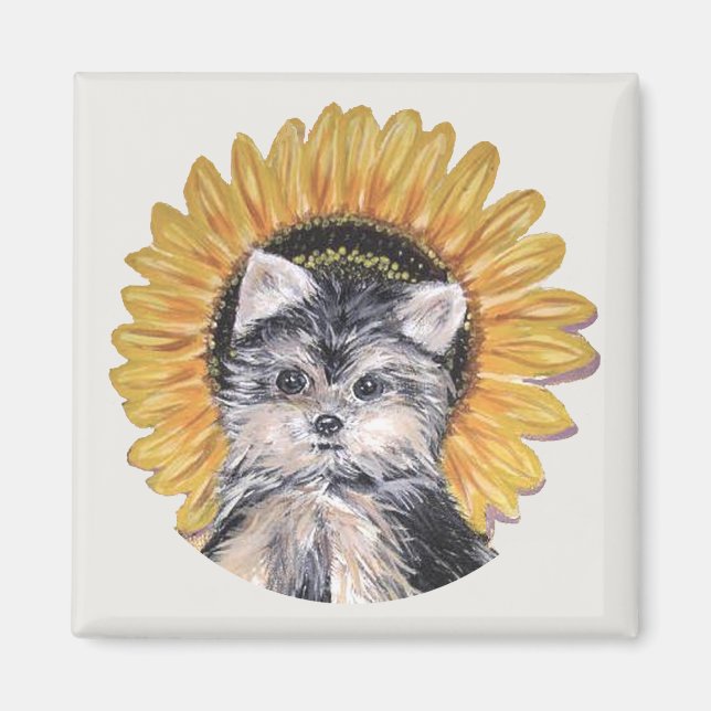 Aimant Beau chien Yorkshire Terrier (Devant)
