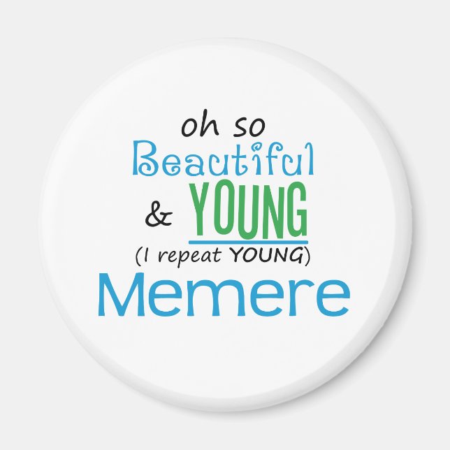 Aimant Beau et jeune mémé (Devant)