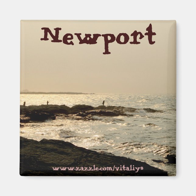 Aimant Beau océan dans la conception magnétique Newport (Devant)