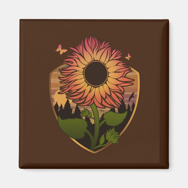 Aimant Beau tournesol (Devant)