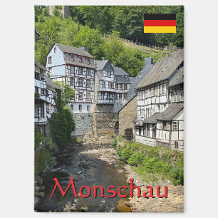 Aimant Beau village allemand Monschau en voyage d'été