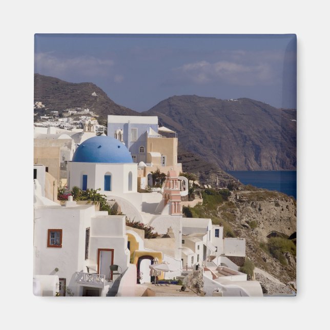 Aimant Beau village d'Oia avec des bâtiments blancs (Devant)