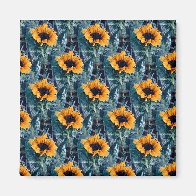 Aimant Beaucoup de tournesols ensoleillés..... (Devant)