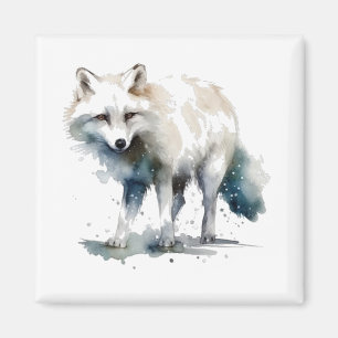 Aimant Beauté Arctique : Renard d'Hiver