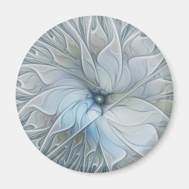 Aimant Beauté Élégante Fleur d'Art Abstrait Moderne Fract (Devant)