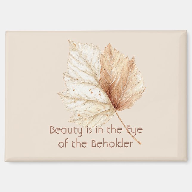 Aimant Beauté feuille d'or crème ivoire (Recto)